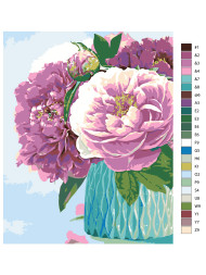 Raqamlar bo'yicha rasm "Vazodagi gullar"