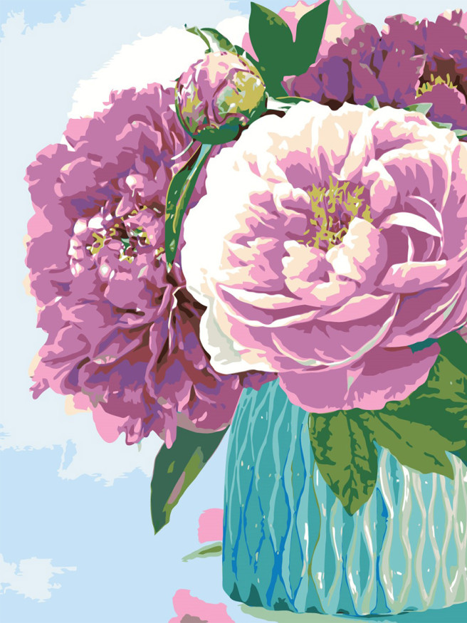 Raqamlar bo&amp;#039;yicha rasm &amp;quot;Vazodagi gullar&amp;quot;