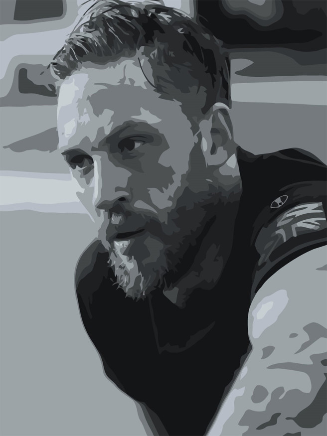 Raqamlar bo&amp;#039;yicha rasm &amp;quot;Tom Hardy&amp;quot;