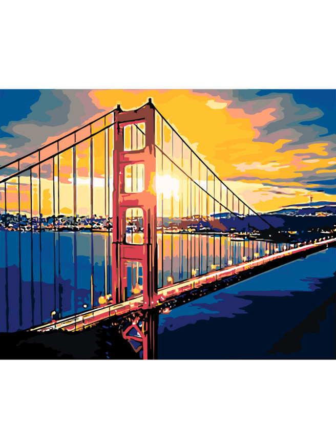 Картина по номерам &amp;quot;Вид над мостом&amp;quot;