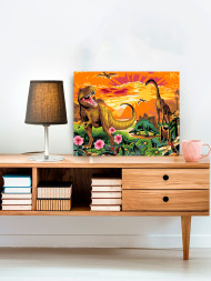 Raqamlar bo'yicha rasm "Dinozavrlar"