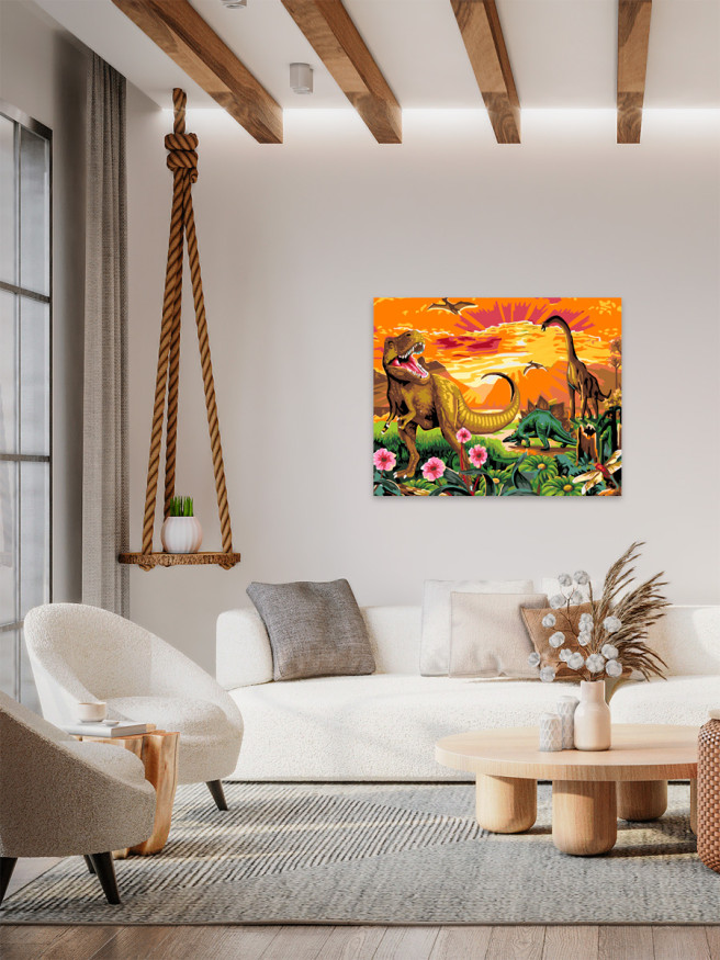 Raqamlar bo&amp;#039;yicha rasm &amp;quot;Dinozavrlar&amp;quot;