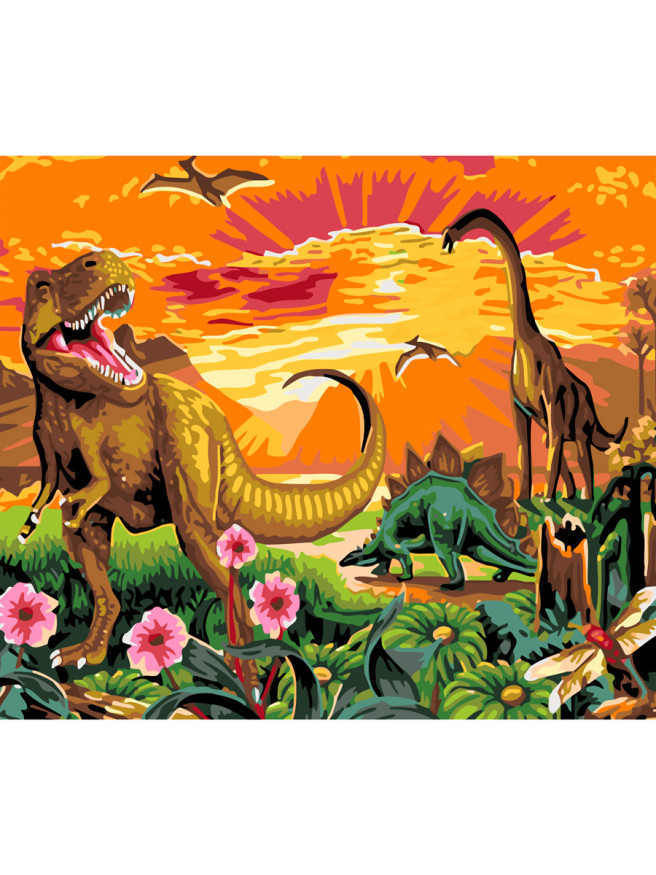 Raqamlar bo&amp;#039;yicha rasm &amp;quot;Dinozavrlar&amp;quot;