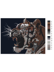 Raqamlar bo'yicha rasm "G'azablangan yo'lbars"