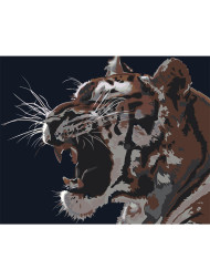 Raqamlar bo'yicha rasm "G'azablangan yo'lbars"