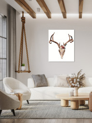 Raqamlar bo&#039;yicha rasm &quot;Kiyik bosh suyagi&quot;