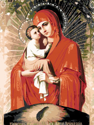 Картина по номерам "Икона Божией Матери"