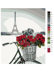 Raqamlar bo&#039;yicha rasm &quot;Parijdagi bir nechta itlar&quot;