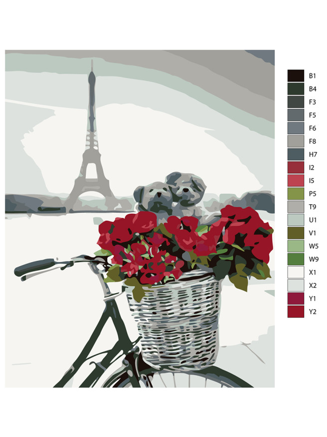 Raqamlar bo&amp;#039;yicha rasm &amp;quot;Parijdagi bir nechta itlar&amp;quot;