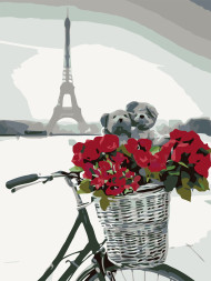 Raqamlar bo&#039;yicha rasm &quot;Parijdagi bir nechta itlar&quot;