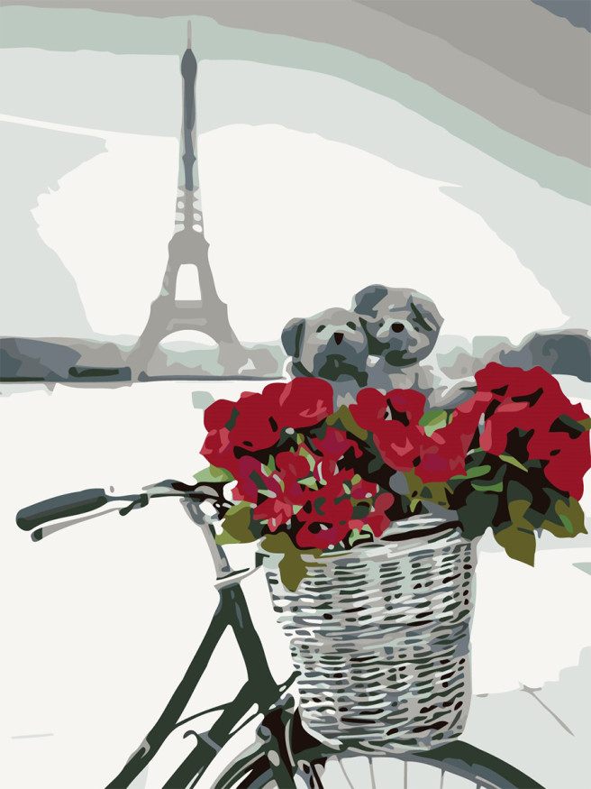 Raqamlar bo&amp;#039;yicha rasm &amp;quot;Parijdagi bir nechta itlar&amp;quot;