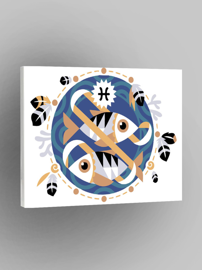 Raqamlar bo&amp;#039;yicha rasm &amp;quot;Ikkita baliq&amp;quot;