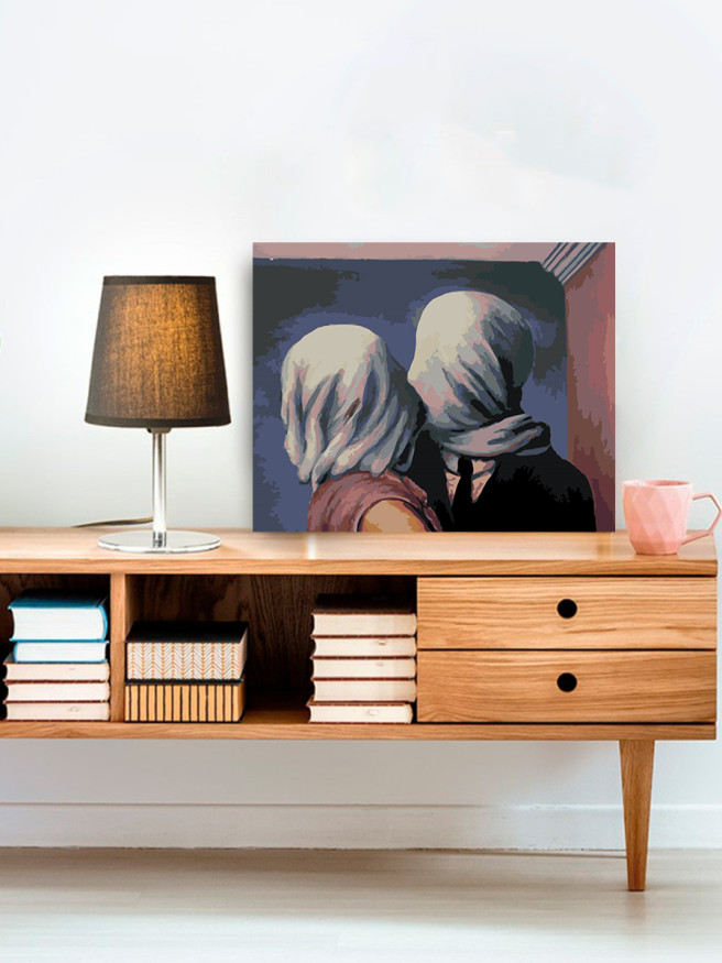 Картина по номерам &amp;quot;Рене Магритт - Влюблённые&amp;quot;