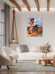 Raqamlar bo&#039;yicha rasm &quot;Baliq ovidagi qiz&quot;