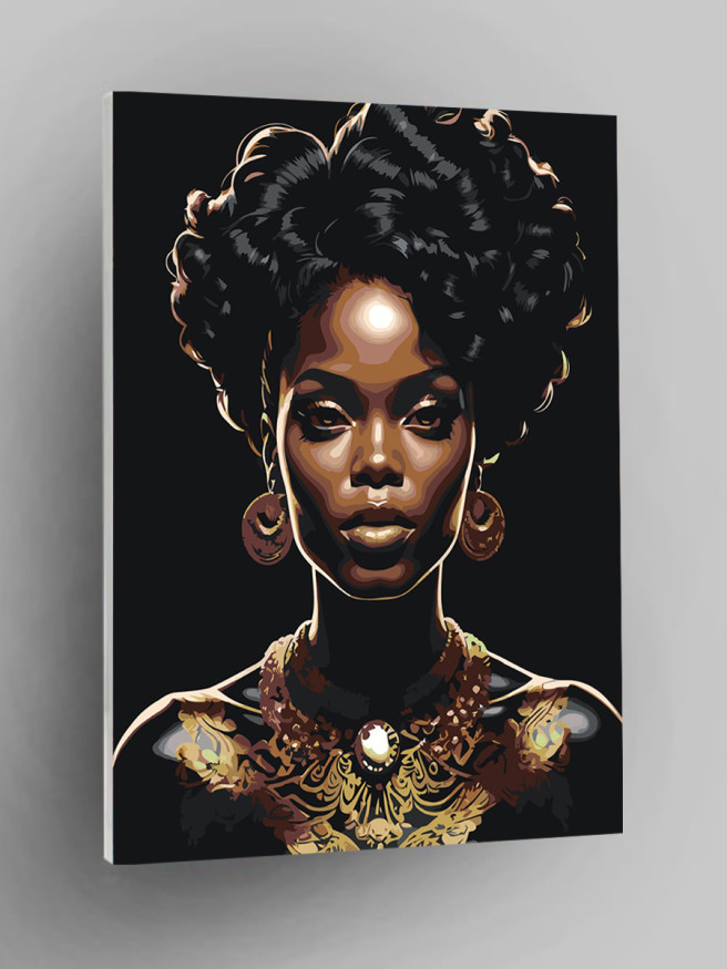 Картина по номерам &amp;quot;Мулатка с красивыми серьгами&amp;quot;