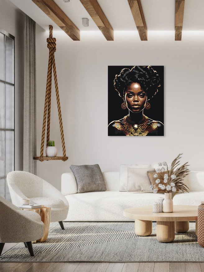 Картина по номерам &amp;quot;Мулатка с красивыми серьгами&amp;quot;