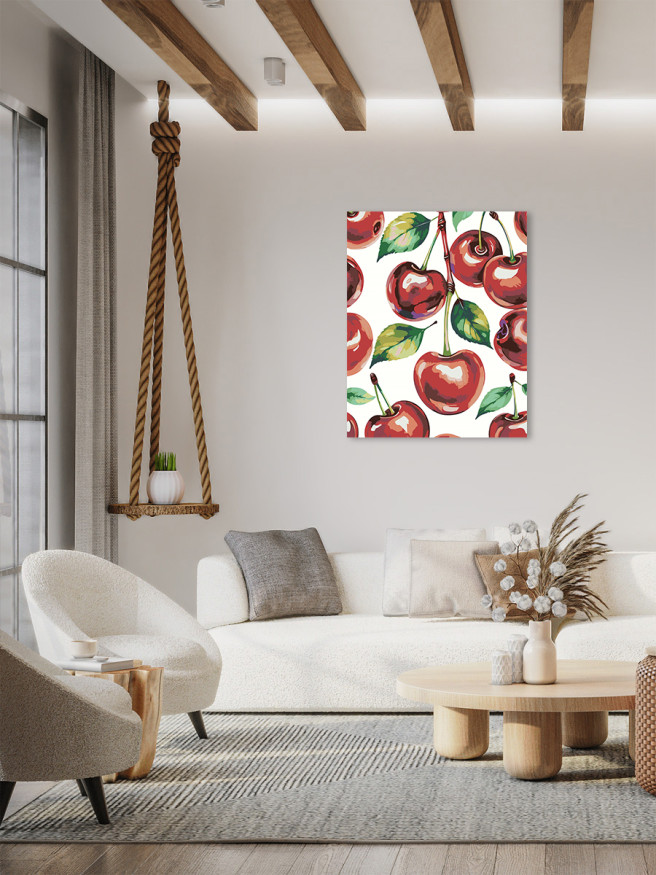 Картина по номерам &amp;quot;Черешня с листочками&amp;quot;