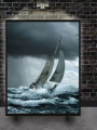 Постер на холсте &amp;quot;Яхта в шторме&amp;quot;