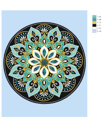 Raqamlar bo‘yicha rasm &quot;Harmoniya barglari&quot;