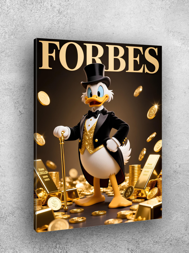 Постер на холсте &amp;quot;Скрудж в золоте Forbes&amp;quot;
