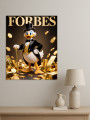 Постер на холсте &amp;quot;Скрудж в золоте Forbes&amp;quot;