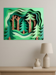 Holstga bosilgan poster &quot;Ignabargli o‘rmon&quot;