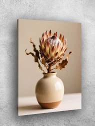 Постер на холсте &amp;quot;Протея в минималистичной вазе&amp;quot;