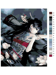 Картина по номерам &amp;quot;Азиатская красавица&amp;quot;