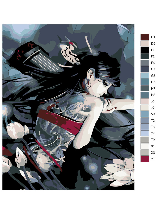 Raqamlar bo&amp;#039;yicha rasm &amp;quot;Osiyo go&amp;#039;zalligi&amp;quot;