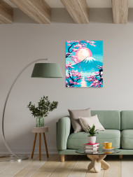 Raqamlar bo'yicha rasm "Yaponiyada bahor"