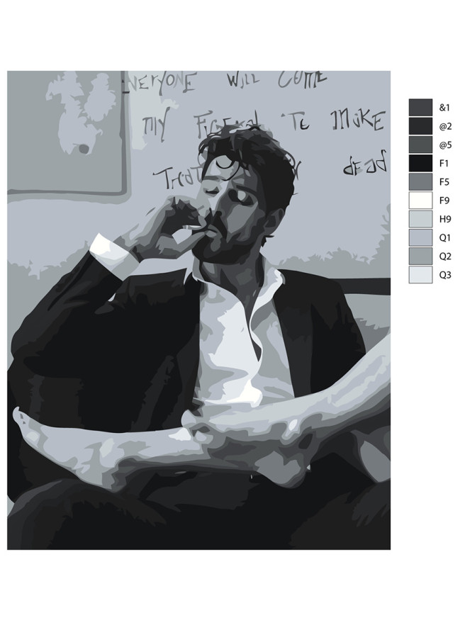 Raqamlar bo&amp;#039;yicha rasm &amp;quot;Sigaret tutgan odam&amp;quot;