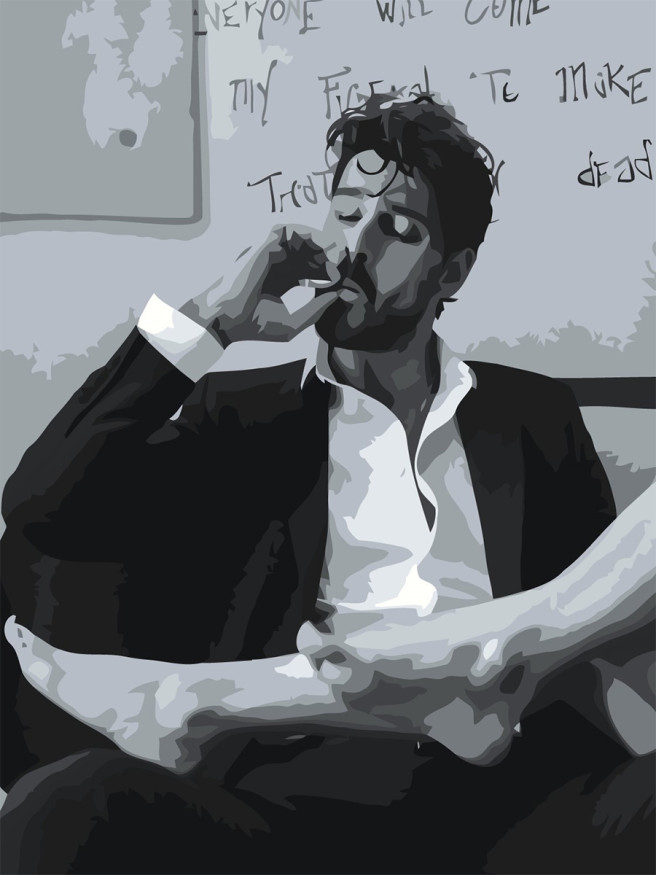 Raqamlar bo&amp;#039;yicha rasm &amp;quot;Sigaret tutgan odam&amp;quot;