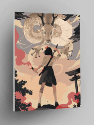 Картина по номерам &amp;quot;Девочка-воин&amp;quot;