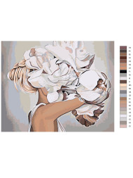 Raqamlar bo&#039;yicha rasm &quot;Boshdagi gullar&quot;