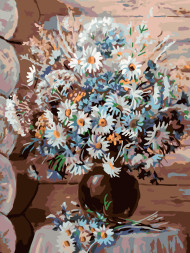 Картина по номерам &amp;quot;Ромашки в вазе&amp;quot;