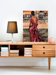 Картина по номерам &amp;quot;Девушка у реки&amp;quot;