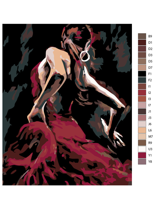 Raqamlar bo&amp;#039;yicha rasm &amp;quot;Aqlli qiz&amp;quot;