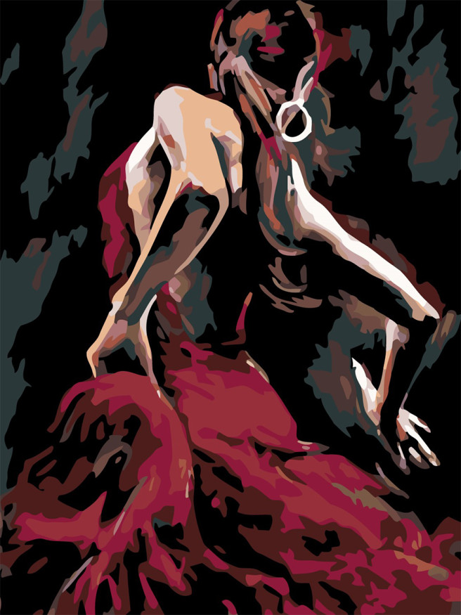 Raqamlar bo&amp;#039;yicha rasm &amp;quot;Aqlli qiz&amp;quot;