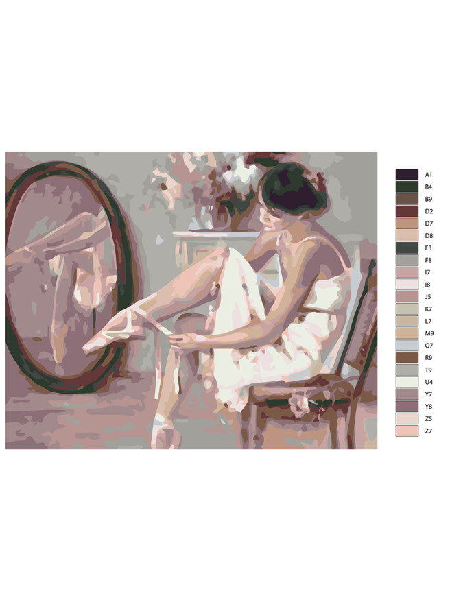 Raqamlar bo&amp;#039;yicha rasm &amp;quot;Balerina&amp;quot;