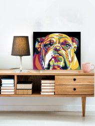 Raqamlar bo&#039;yicha rasm &quot;Rangli kuchuk&quot;