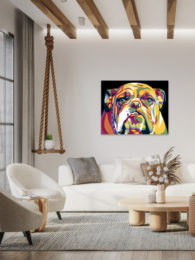 Raqamlar bo&amp;#039;yicha rasm &amp;quot;Rangli kuchuk&amp;quot;