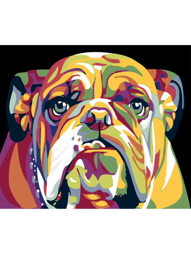 Raqamlar bo&amp;#039;yicha rasm &amp;quot;Rangli kuchuk&amp;quot;