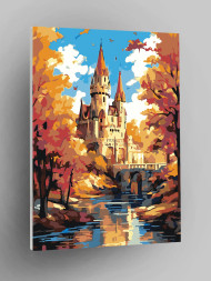 Raqamlar bo&#039;yicha rasm &quot;Chiroyli qal&#039;a&quot;