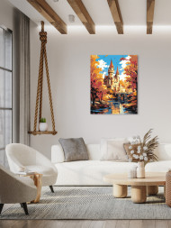 Raqamlar bo&#039;yicha rasm &quot;Chiroyli qal&#039;a&quot;