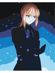 Картина по номерам &amp;quot;Судьба / Начало - Сэйбер&amp;quot;