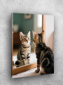 Постер на холсте &amp;quot;Котёнок у зеркала&amp;quot;