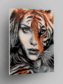 Картина по номерам &amp;quot;Девушка-тигрица&amp;quot;