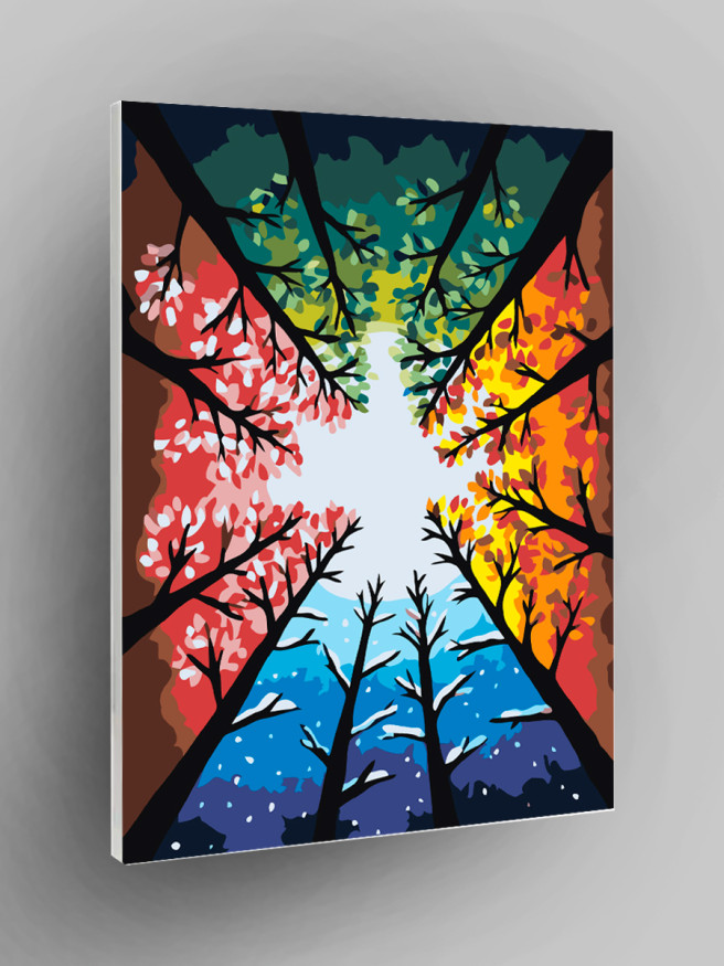 Raqamlar bo&amp;#039;yicha rasm &amp;quot;O&amp;#039;rmonda to&amp;#039;rt fasl&amp;quot;