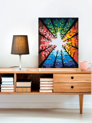 Raqamlar bo'yicha rasm "O'rmonda to'rt fasl"