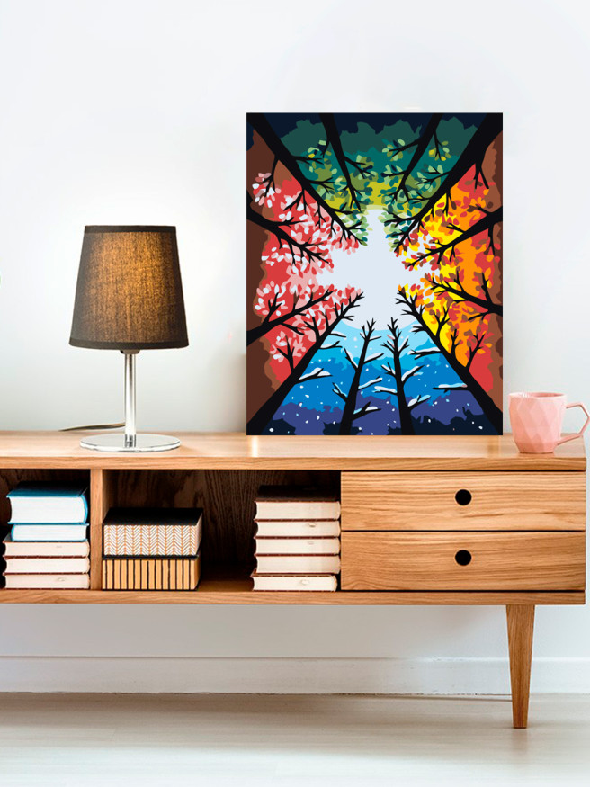 Raqamlar bo&amp;#039;yicha rasm &amp;quot;O&amp;#039;rmonda to&amp;#039;rt fasl&amp;quot;